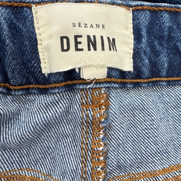 Sezane High Rise Wide Leg Trouser Jeans - Picture 4 of 7